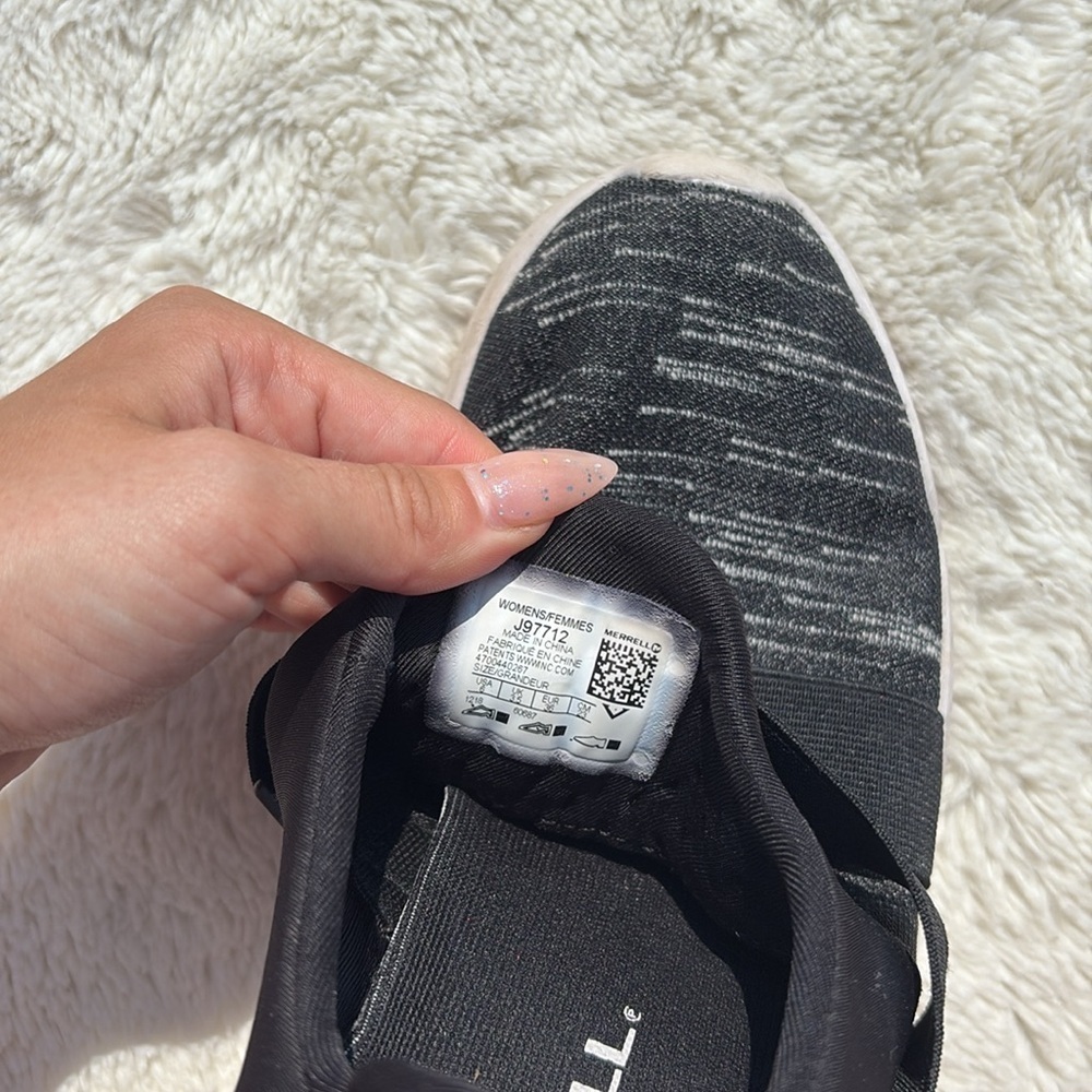 Merrell Black Slip-On Sneakers Size 6 | Lightweight Comfort Walking Shoes - Picture 9 of 9